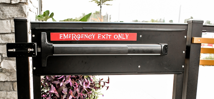 emergency push bar installation in Cambria